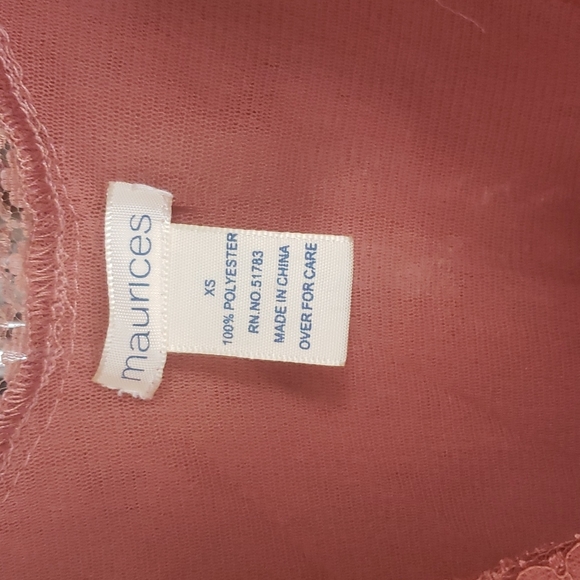 XS Maurice Vibrant Rust /  Cream Shirt - Picture 4 of 6